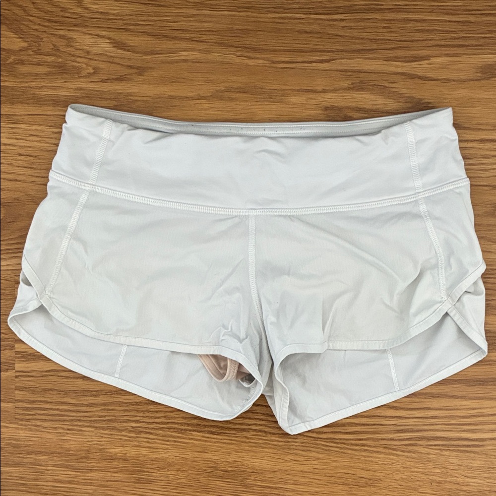 Lululemon speed up shorts size 4 white
